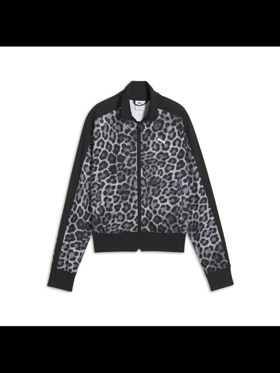 Puma Jackets & Blazers - Puma Gray Leopard Print Bomber Jacket